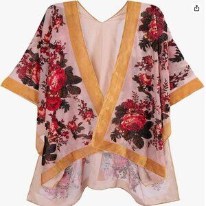 Women's Burnout Velvet Kimono